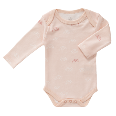 Fresk Babybody Bio-Baumwolle, langarm, Rainbow chintz rose