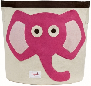 3 sprouts Aufbewahrungskorb, Elefant/ pink