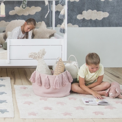 Lorena Canals Kinderteppich, Stars Natural - Vintage Nude 120 x 160 cm