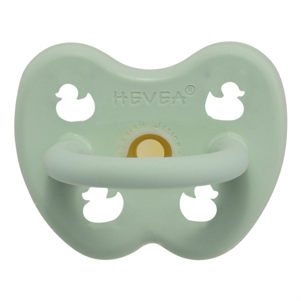 HEVEA Schnuller Mellow Mint Naturkautschuk - Ente, rund (0-3 Monate)