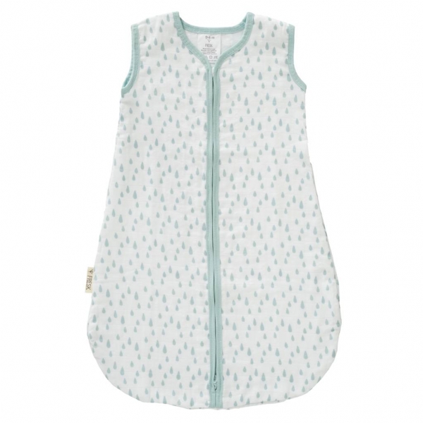 Fresk Muslin Schlafsack (TOG 1.0) 12-18 Monate, Regentropfen Dusty Blue