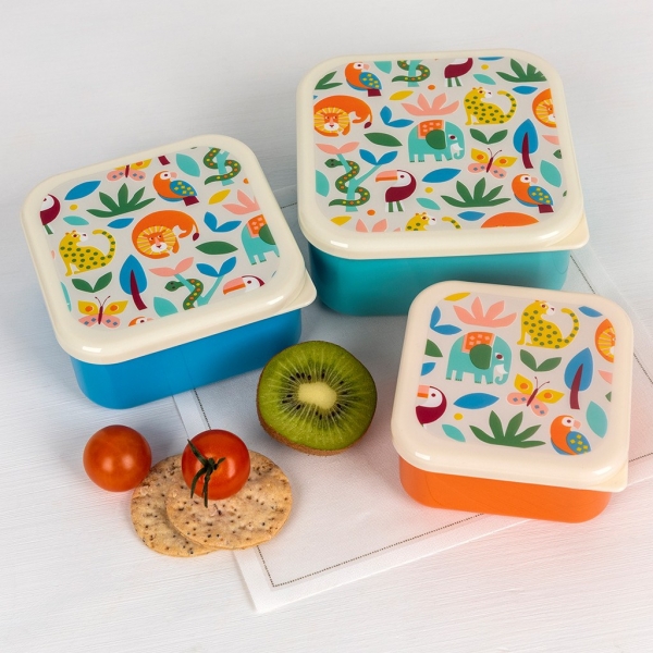 Rex London Set 3 Snack-Dosen, Wild Wonders