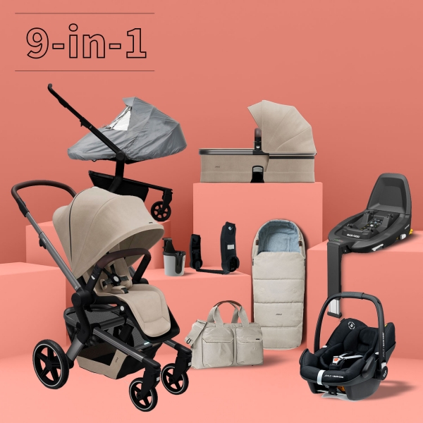 JOOLZ Hub+ Kinderwagen #3KHSet 9-in-1, Timeless Taupe