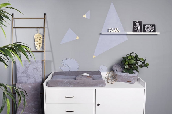 Babys only Babydecke Marble, Granit/Grau