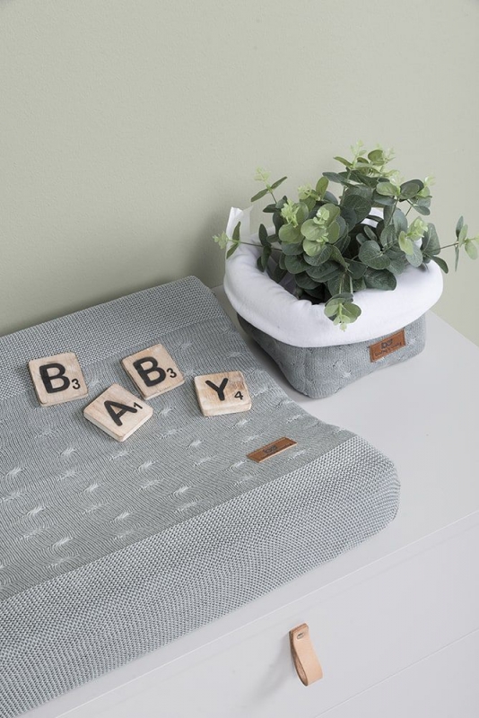 Babys only Wickelauflagenbezug Cable, Grau 45x70 cm