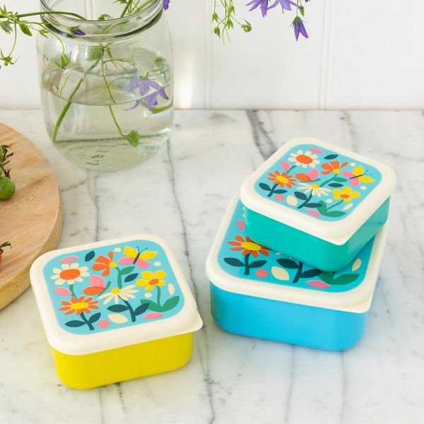 Rex London Set 3 Snack-Dosen, Butterfly Garden