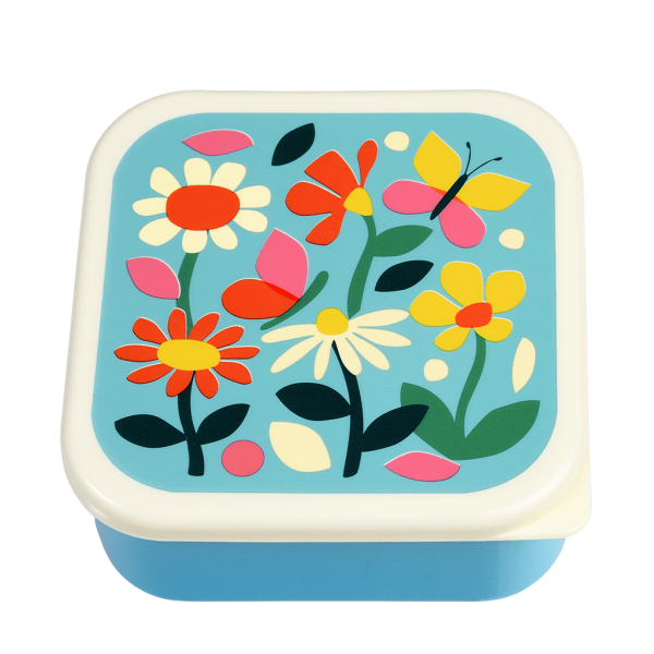 Rex London Set 3 Snack-Dosen, Butterfly Garden