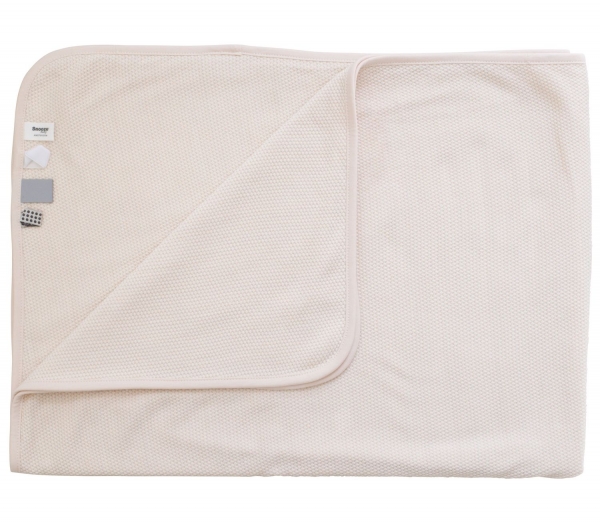 Snoozebaby Decke aus Bio-Baumwolle 75 x 100 cm, Peach Blush