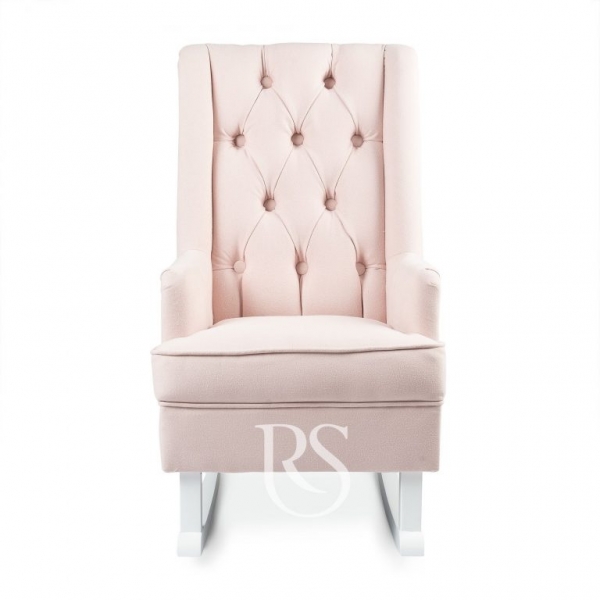 Rocking Seats Schaukelstuhl Kids Royal Rocker, Blush Rosa & weies Holz