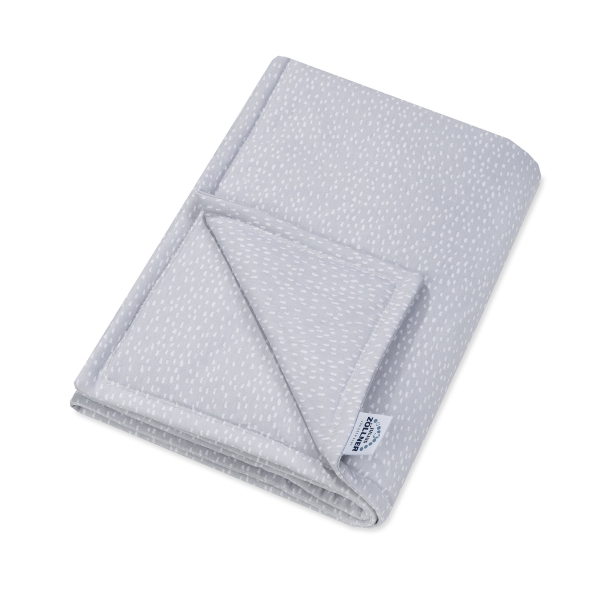 Julius Zllner Decke Jersey gefttert 70/100, Tiny Squares Grey