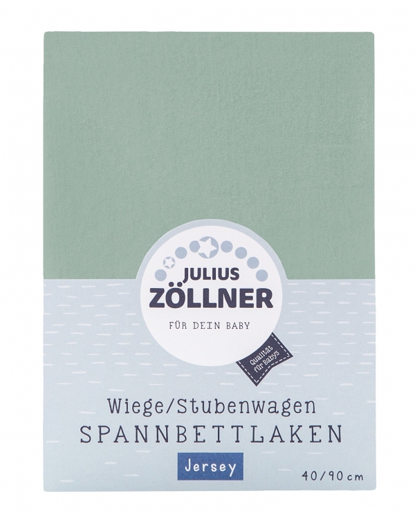 Julius Zllner Spannbetttuch 90/40, Jersey Salbei