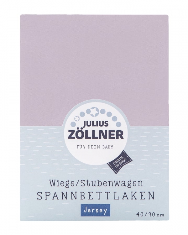 Julius Zllner Spannbetttuch 90/40, Jersey Flieder