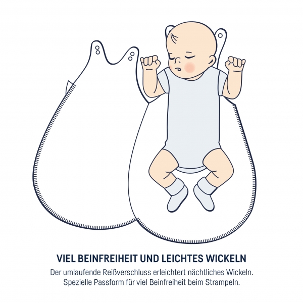 Julius Zllner Babyschlafsack Musselin 50/56, Grn