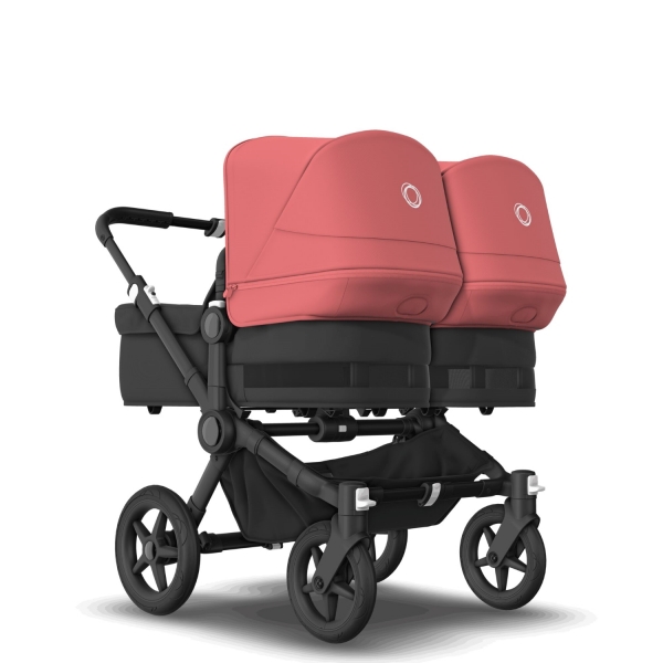 Bugaboo Donkey 5 Twin, Dach: Morgenrot, Bezge: Schwarz, Gestell: Schwarz