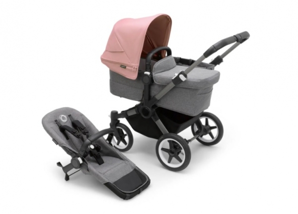 Bugaboo Donkey 5 Mono, Morgenrosa/Grau meliert/Graphit