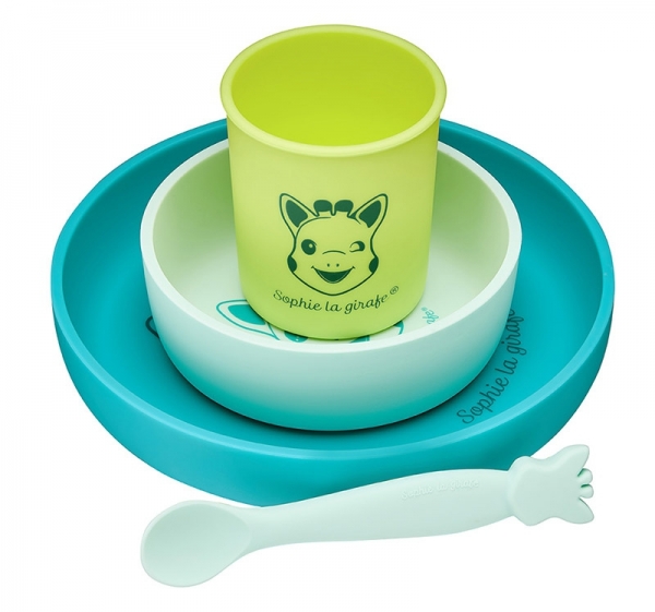 Sophie la girafe Silikon Geschirr-Set, Grn