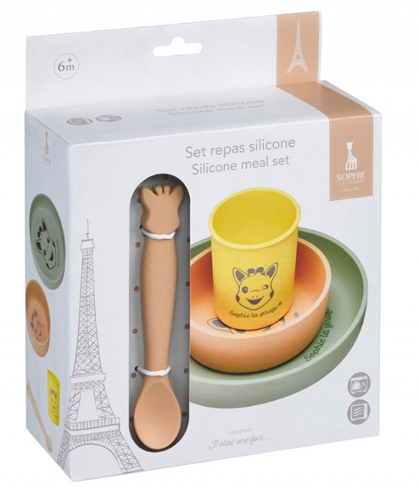 Sophie la girafe Silikon Geschirr-Set, Sand