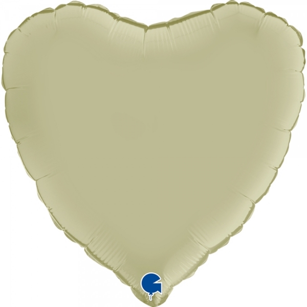 Grabo Folienballon Heart Satin, Olivgrn 45cm/18