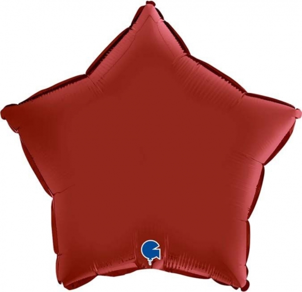 Grabo Folienballon Star Satin, Rubin Red 45cm/18