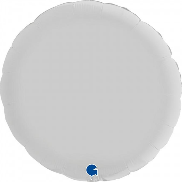 Grabo Folienballon Round Satin, White 90cm/36