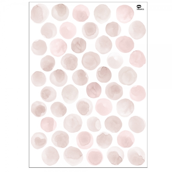 Tresxics Aquarellaufkleber mit unregelmigen Punkten (2 Bogen), Pink