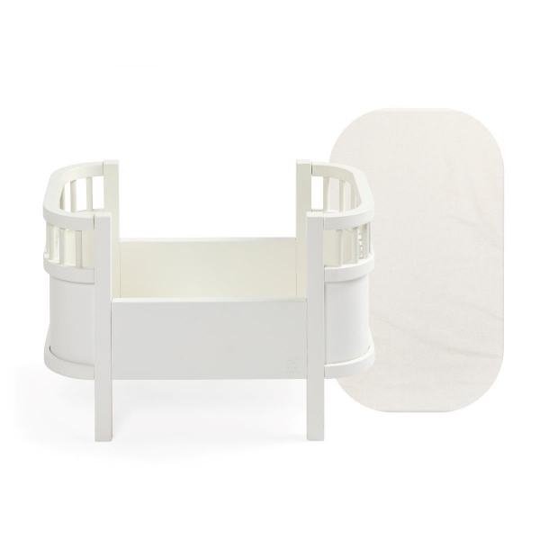 Sebra Puppenbett + Matratze, Classic White