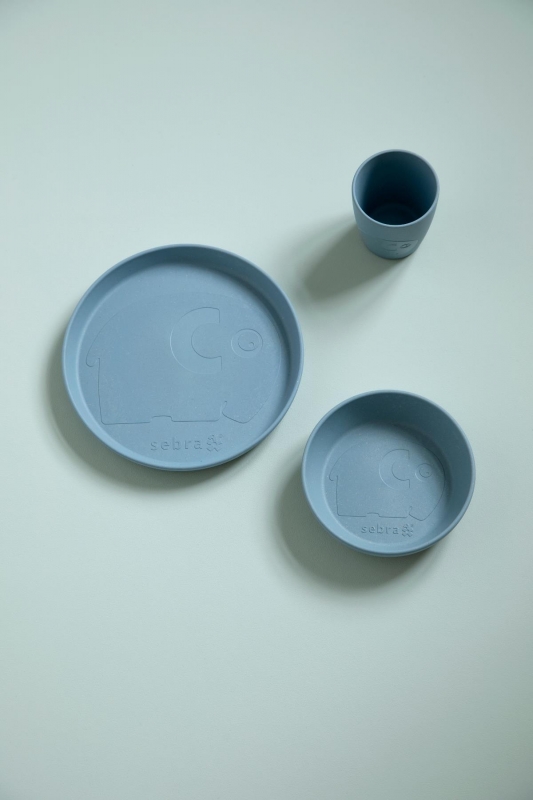 Sebra Melamin Geschirr-Set MUMS, Powder Blue