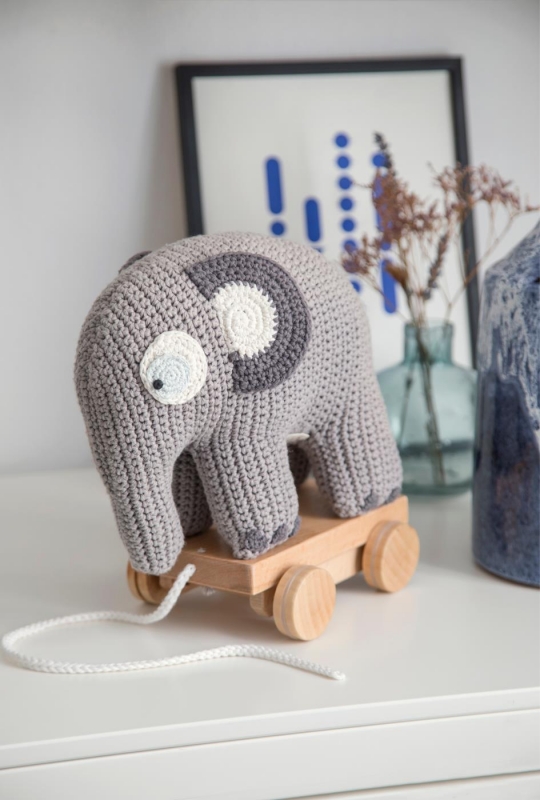 Sebra Hkel-Elefant auf Rder, Classic Grey