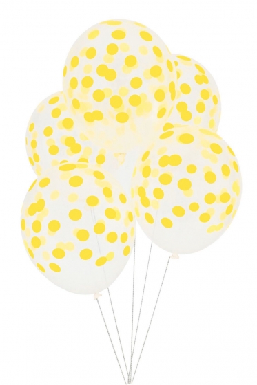 My Little Day Luftballone aus Latex, 5 Stk. - Confetti Yellow