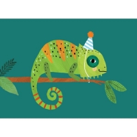 Petit Monkey Geburtstagskarte Chamleon