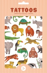 Petit Monkey Kinder-Tattoos, Dschungeltiere