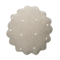 Lorena Canals Strickkissen, Round Biscuit Dune White