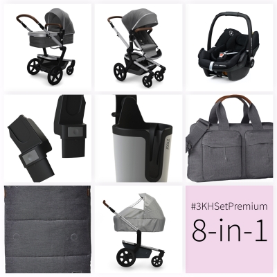 JOOLZ Day+ Kinderwagen #3KHSet 8in1, Radiant Grey (mit Maxi Cosi)