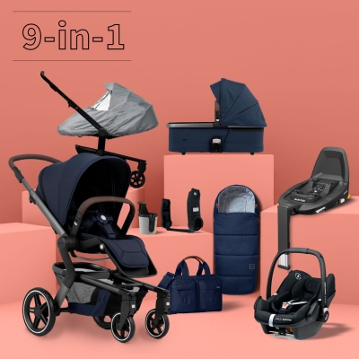 JOOLZ Hub+ Kinderwagen #3KHSet 9-in-1, Navy Blue