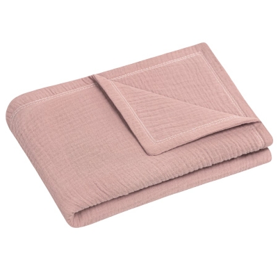 Julius Zllner Kuscheldecke Musselin 70/100, Dusty Rose