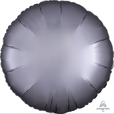 Anagram Folienballon Rund Satin Luxe Platinum 45cm/18
