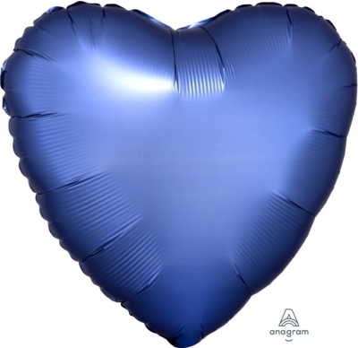 Anagram Folienballon Herz Satin Luxe, Azure 45cm/18