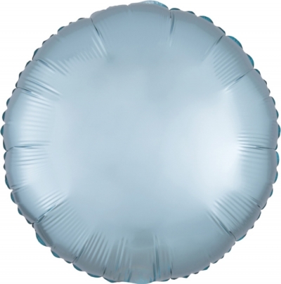 Anagram Folienballon Rund Satin Luxe, Pastel Blue 45cm/18
