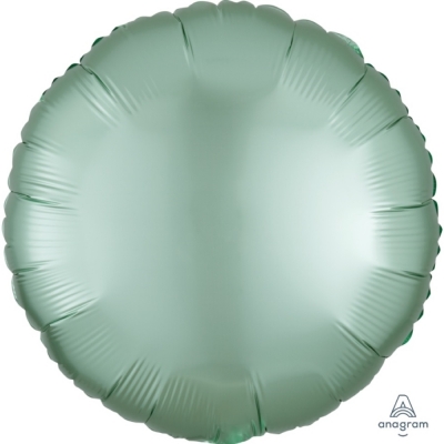 Anagram Folienballon Rund Satin Luxe, Pastel Mint Green 45cm/18