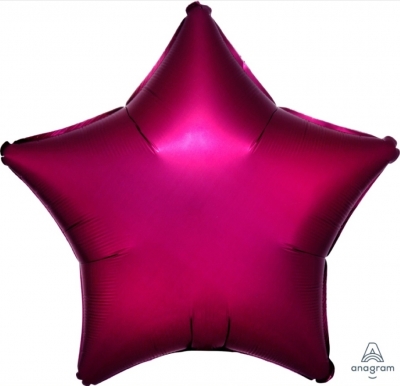 Anagram Folienballon Stern Satin, Pomegranate 50cm/20