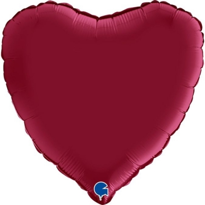 Grabo Folienballon Heart Satin, Cherry 45cm/18