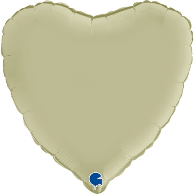 Grabo Folienballon Heart Satin, Olivgrn 45cm/18