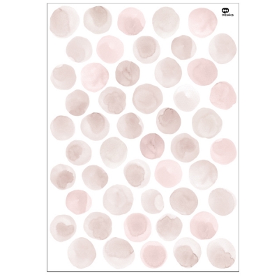 Tresxics Aquarellaufkleber mit unregelmigen Punkten (1 Bogen), Pink