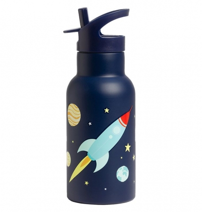 A Little Lovely Company Trickflasche aus Edelstahl, Weltraum