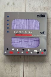 Milkii Kuscheldecke aus 100% Musselin-Baumwolle, Lila Nebel